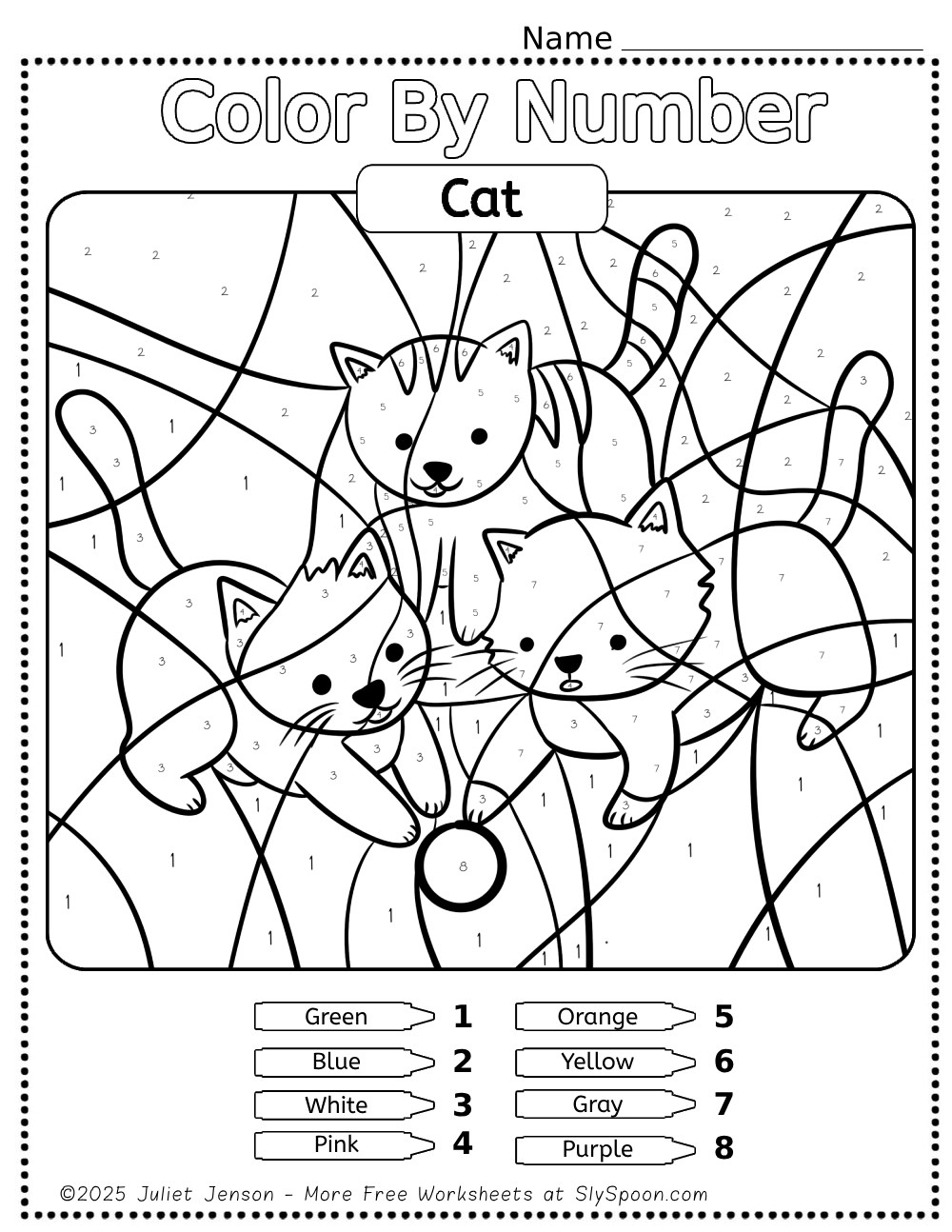 10 Free Printable Cat Themed Color By Number Pages For Kids Sly Spoon 10 Free Printable Cat Themed Color By Number Pages For Kids Sly Spoon