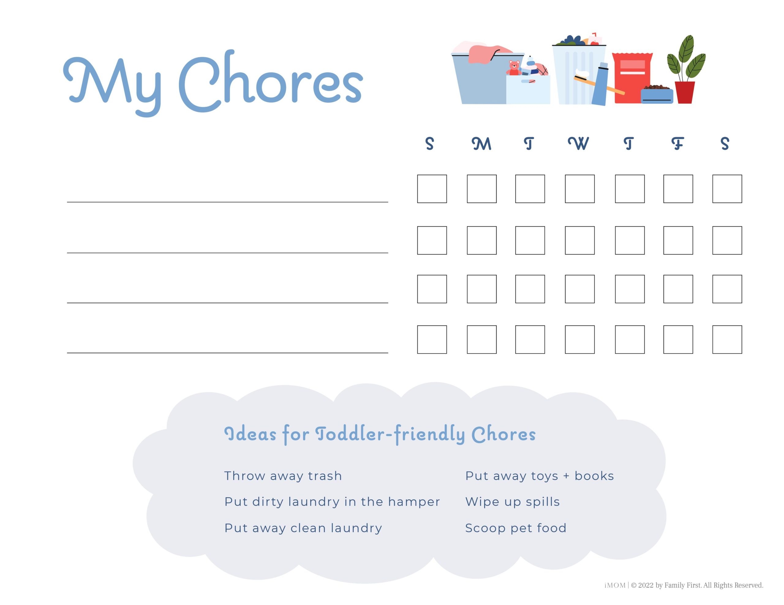 10 Free Printable Chore Charts IMOM