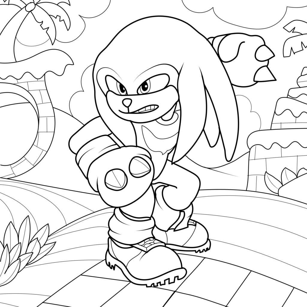 sonic coloring pages printable