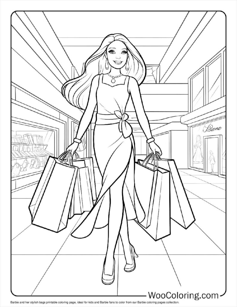 barbie printable coloring pages