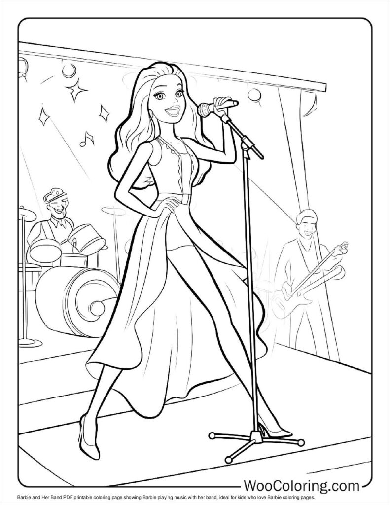 barbie coloring book printable
