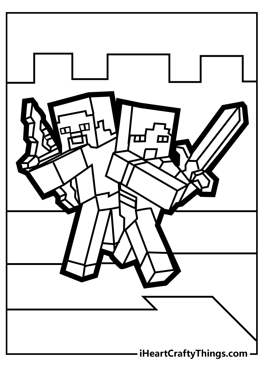 100 Minecraft Coloring Pages For Kids Printable Free PDF
