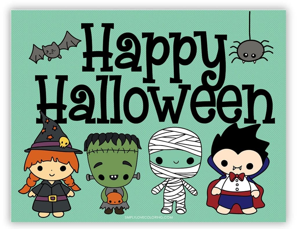 12 Happy Halloween Sign Printables Free PDF Downloads Simply Love Coloring