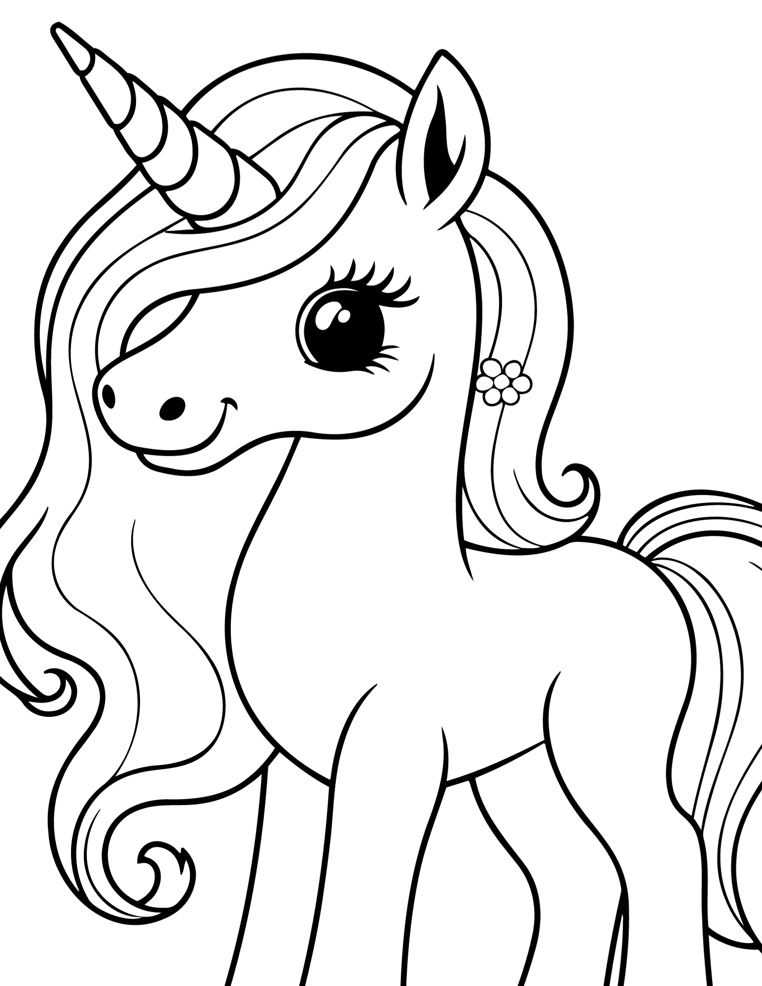 free unicorn printable coloring pages