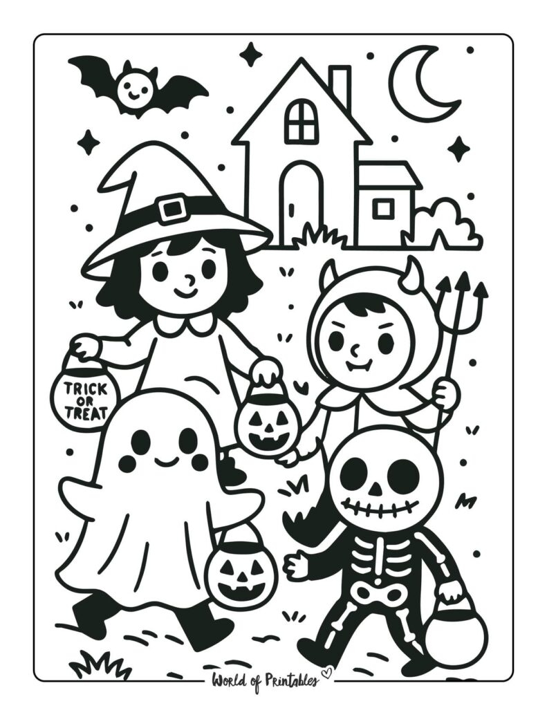 free printable halloween coloring sheets