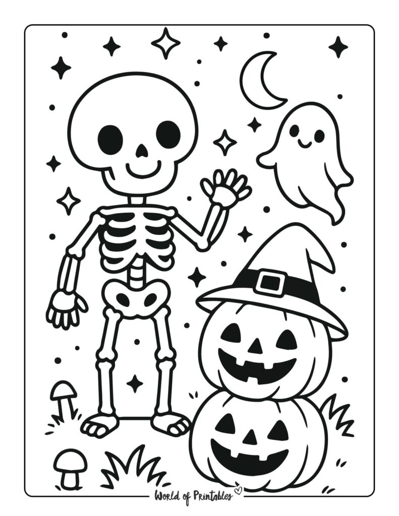 170 Free Halloween Coloring Pages For Kids Teens And Adults World Of Printables
