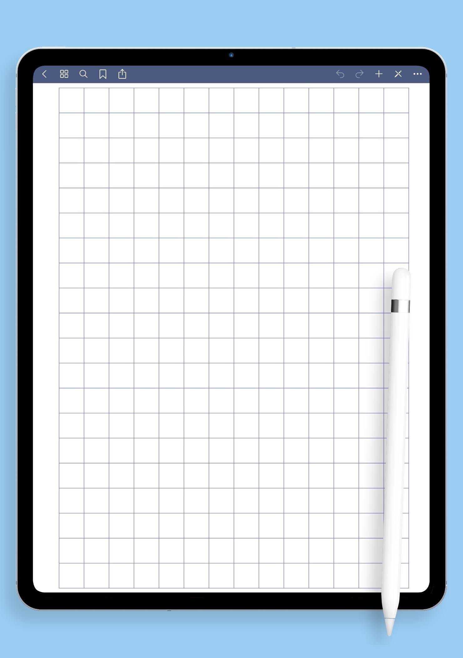 1cm Blue Graph Paper PDF Template Download Now