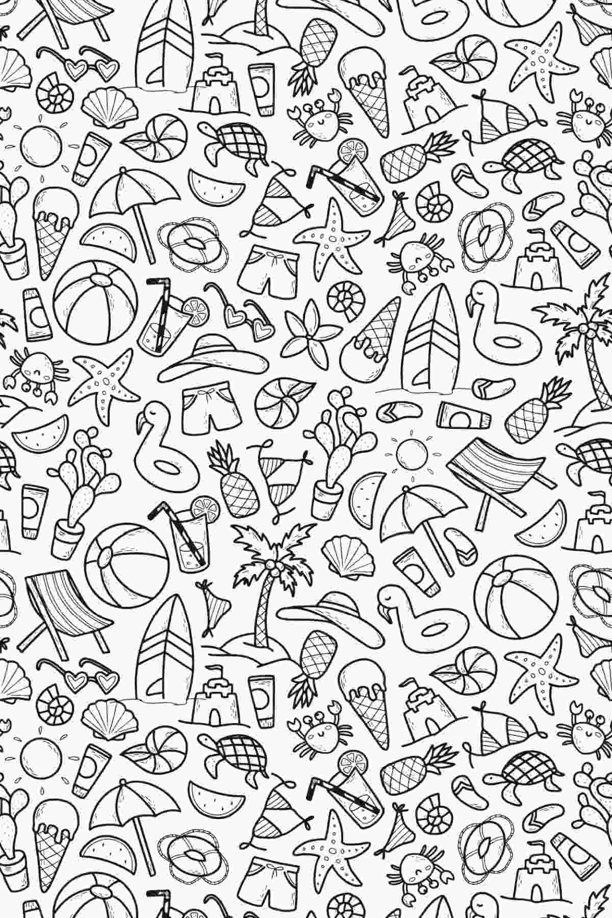 free summer coloring pages printable