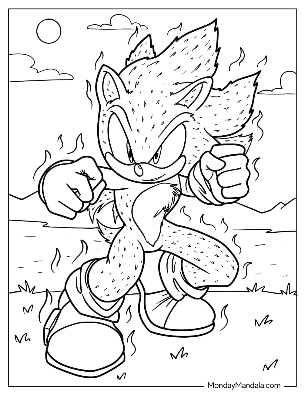free printable sonic the hedgehog coloring pages