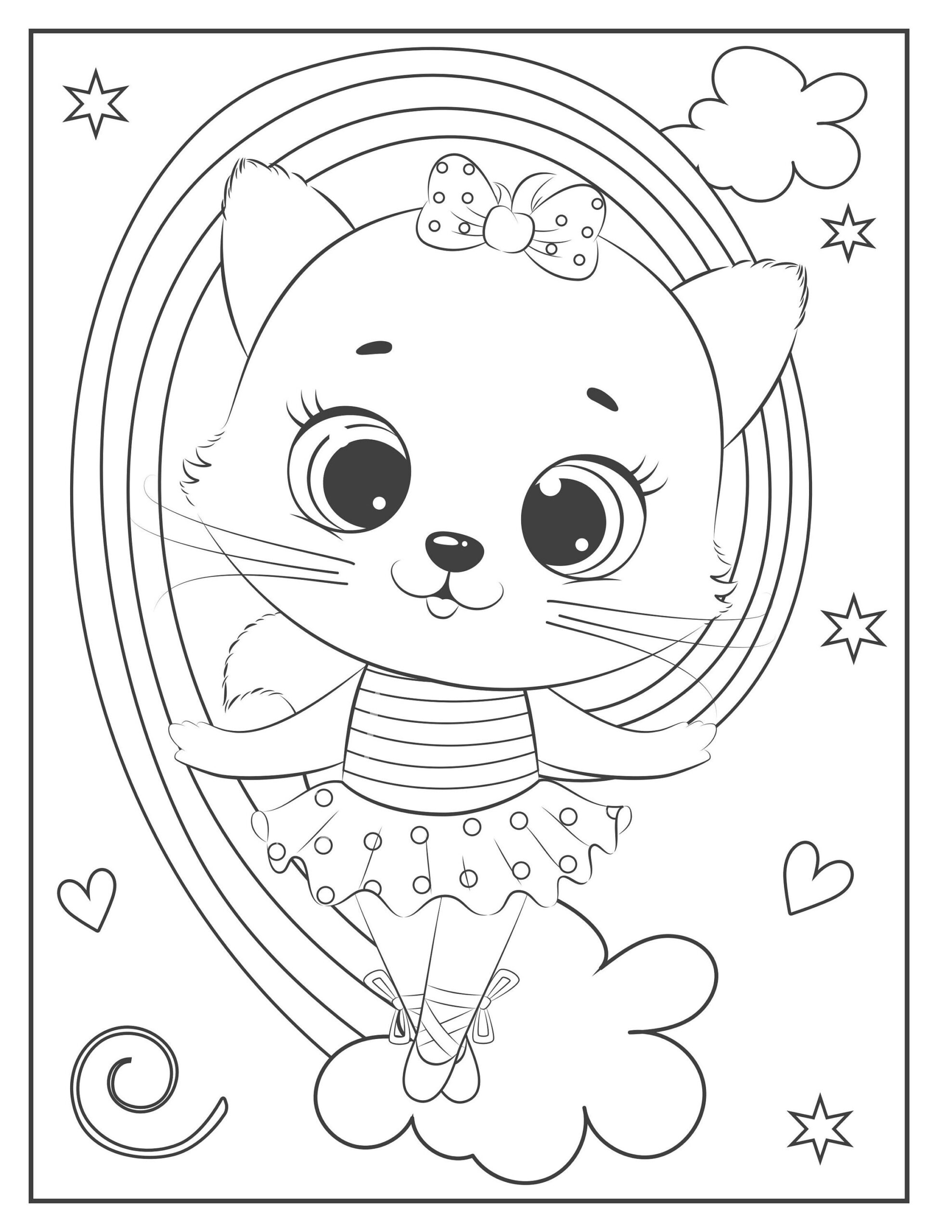 kitten coloring pages printable