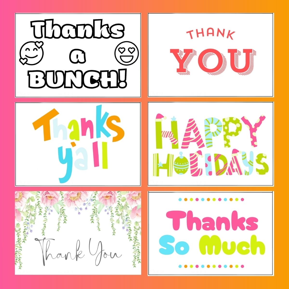 24 Free Printable Thank You Cards LL Home 24 Free Printable Thank You Cards LL Home