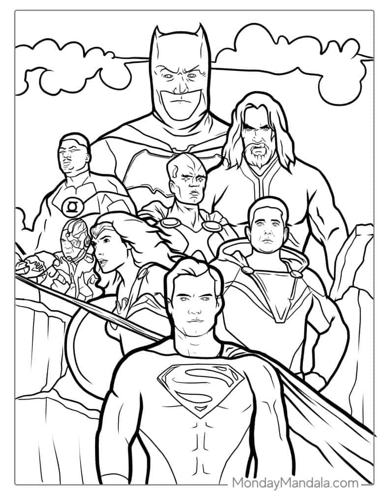 superhero printables to color superhero printables to color