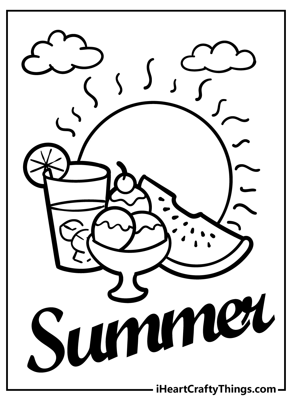 summer coloring pages printable