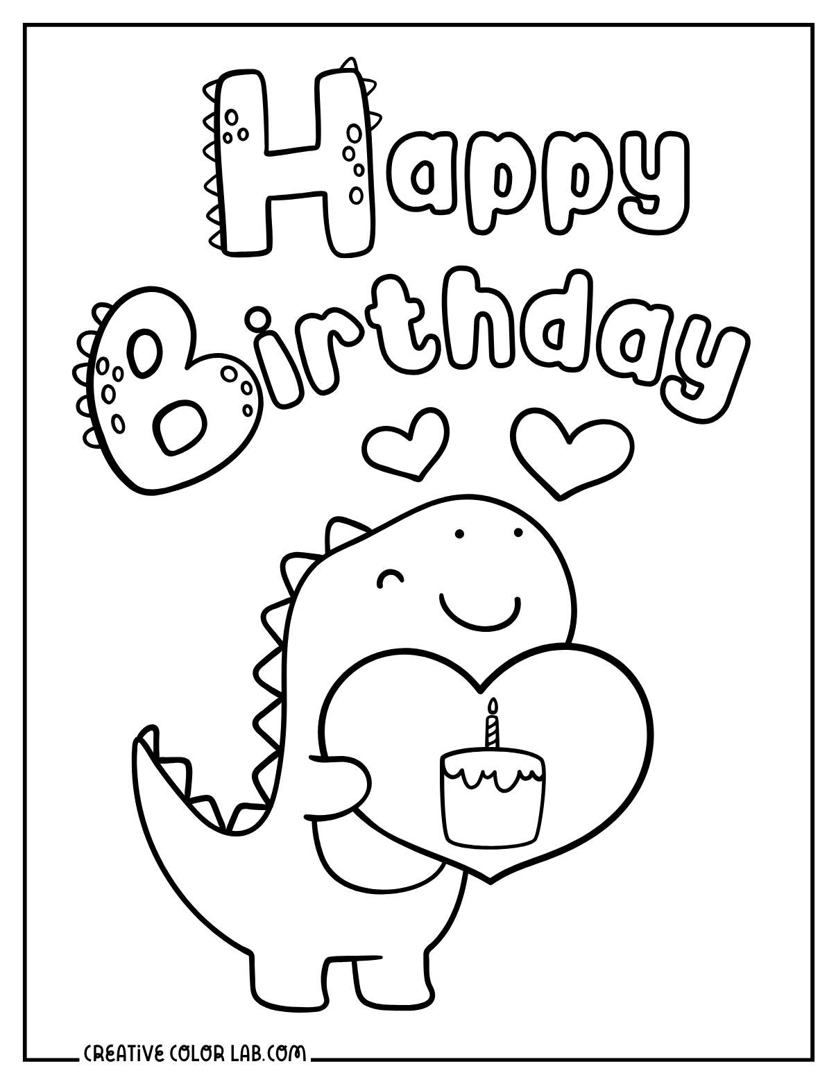 46 Happy Birthday Coloring Pages Free PDF Printables