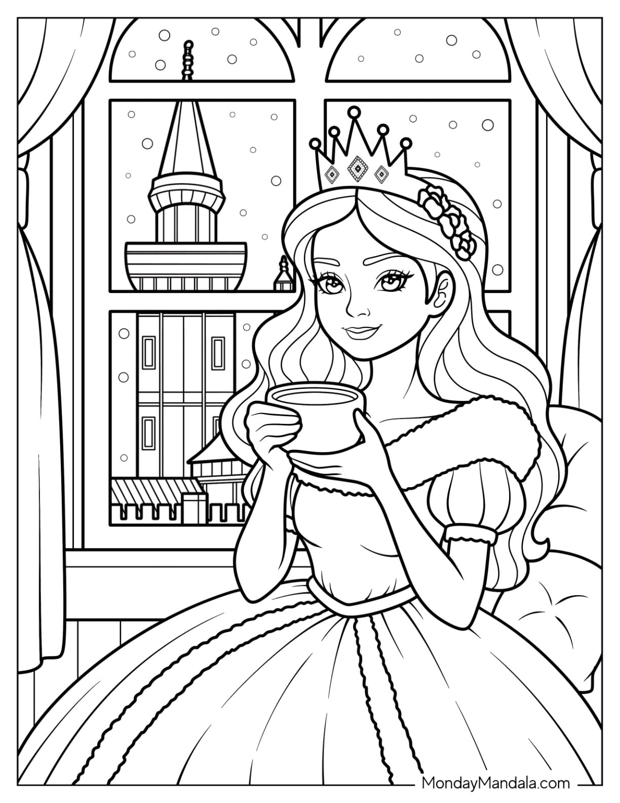 500 Princess Coloring Pages Free PDF Printables 