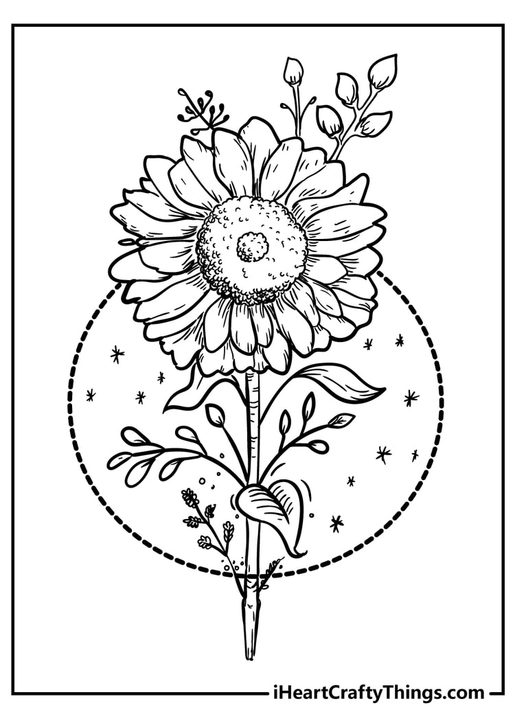 flower coloring pages printable