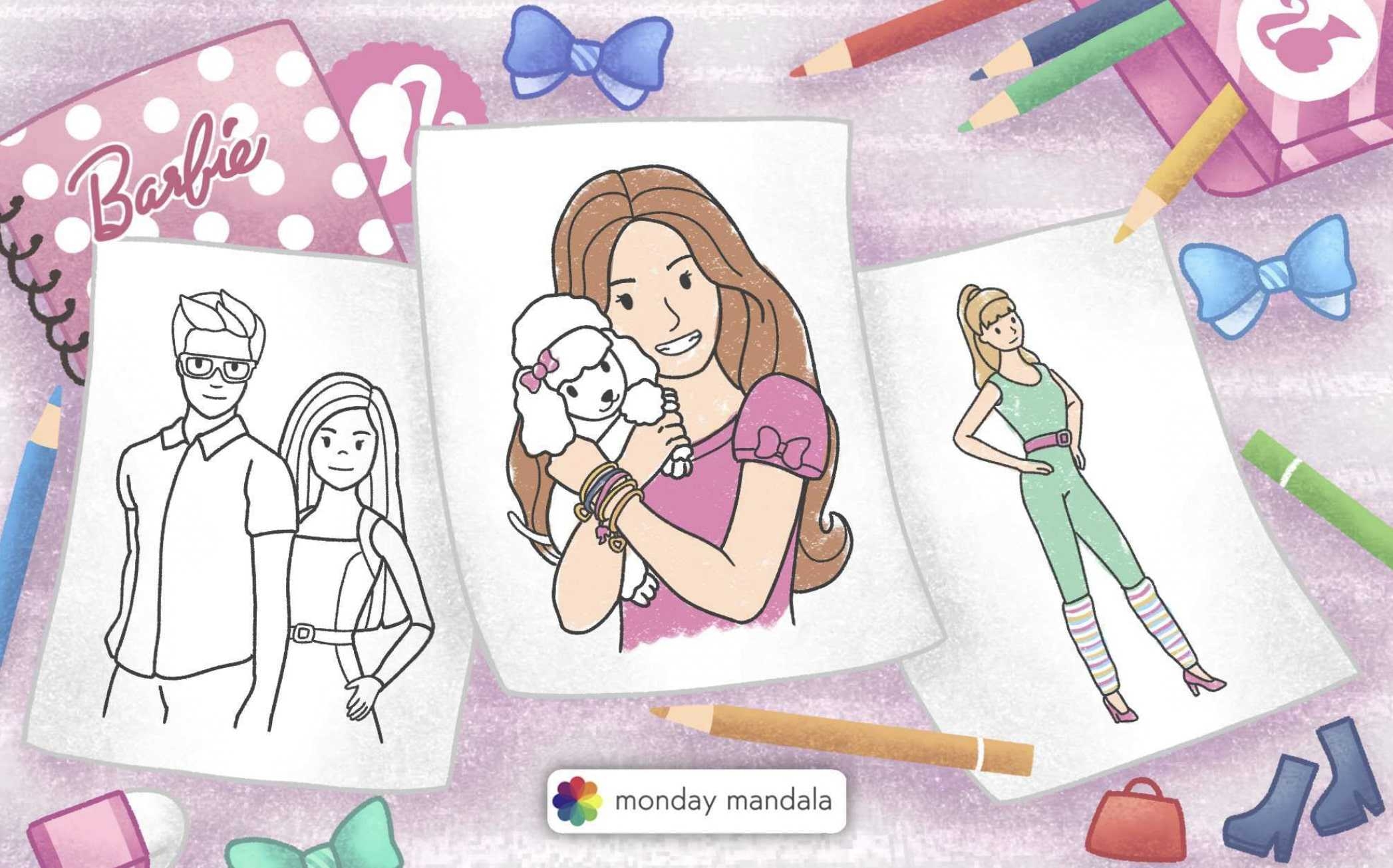 58 Barbie Coloring Pages Free PDF Printables 