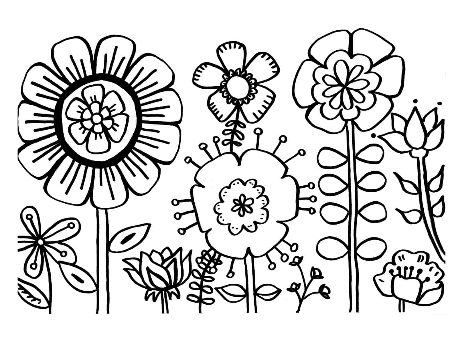 free flower coloring pages printable free flower coloring pages printable