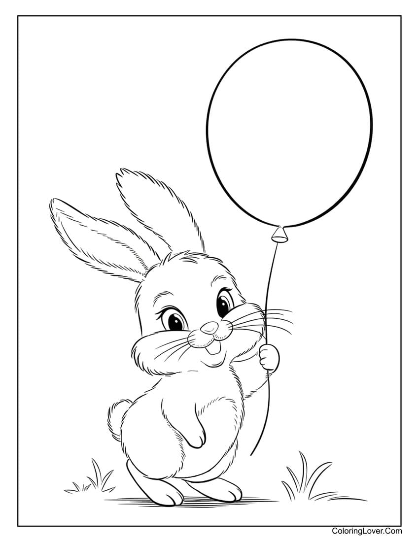 bunny coloring pages printable