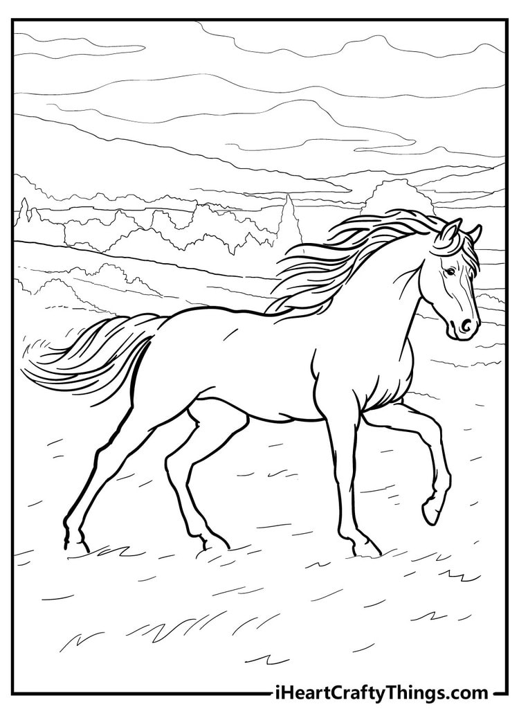 printable coloring pages of horses