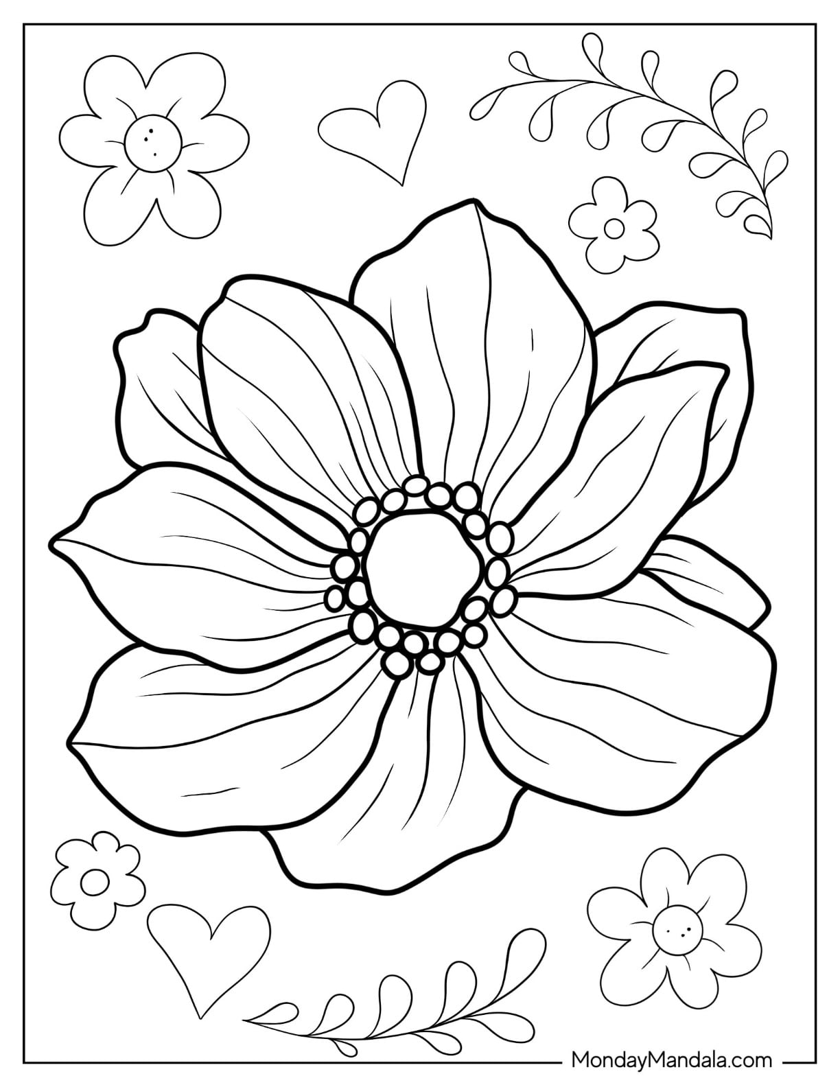free printable flower coloring pages free printable flower coloring pages