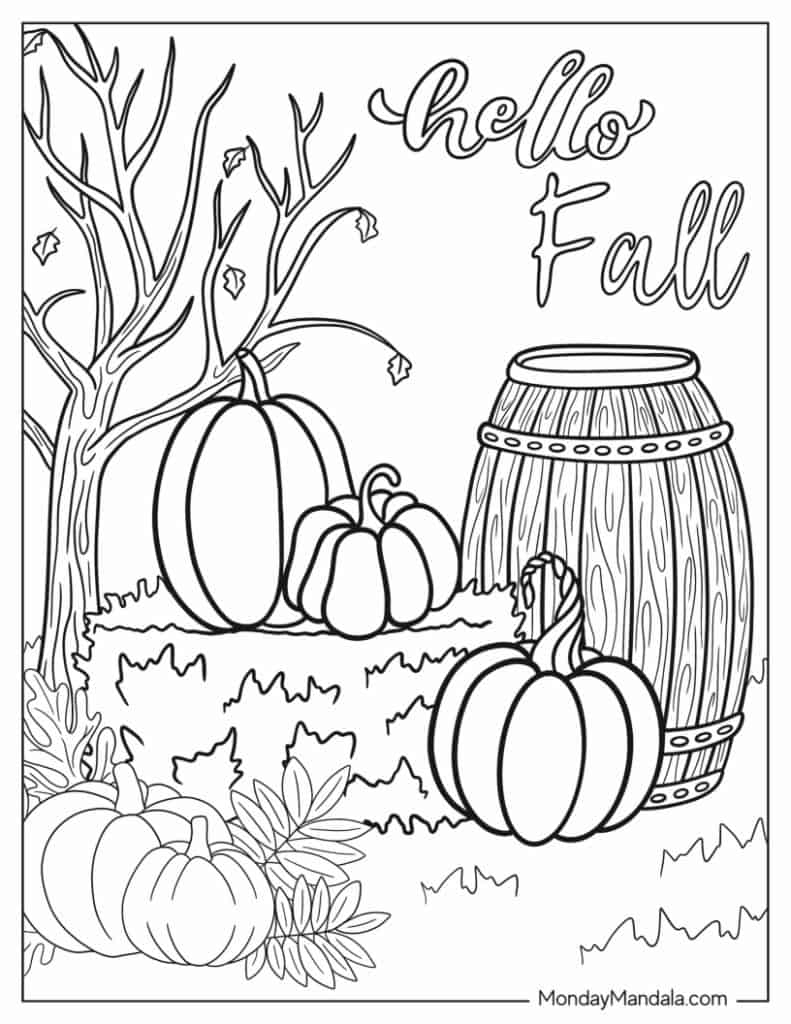 printable fall coloring pages printable fall coloring pages