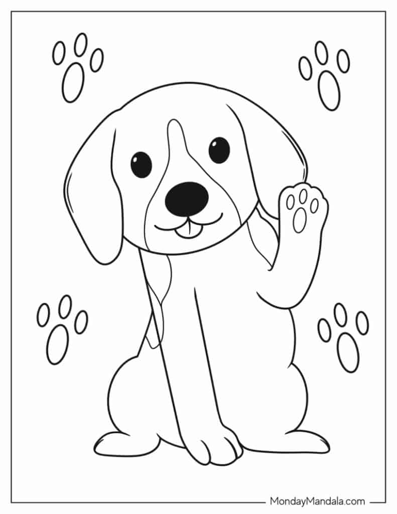 97 Dog Coloring Pages Free PDF Printables 
