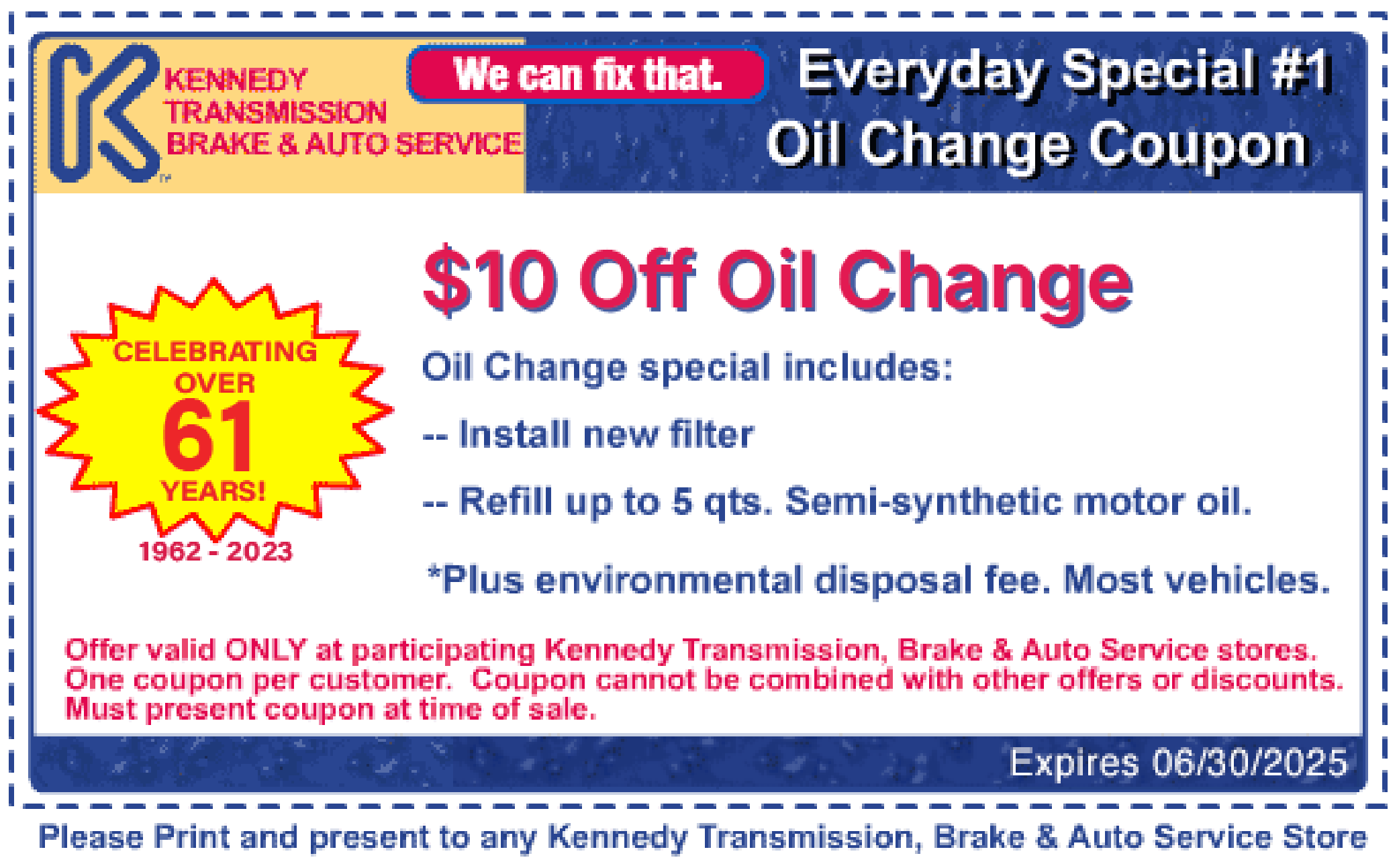 Auto Repair Discounts Coupons Kennedy Transmission
