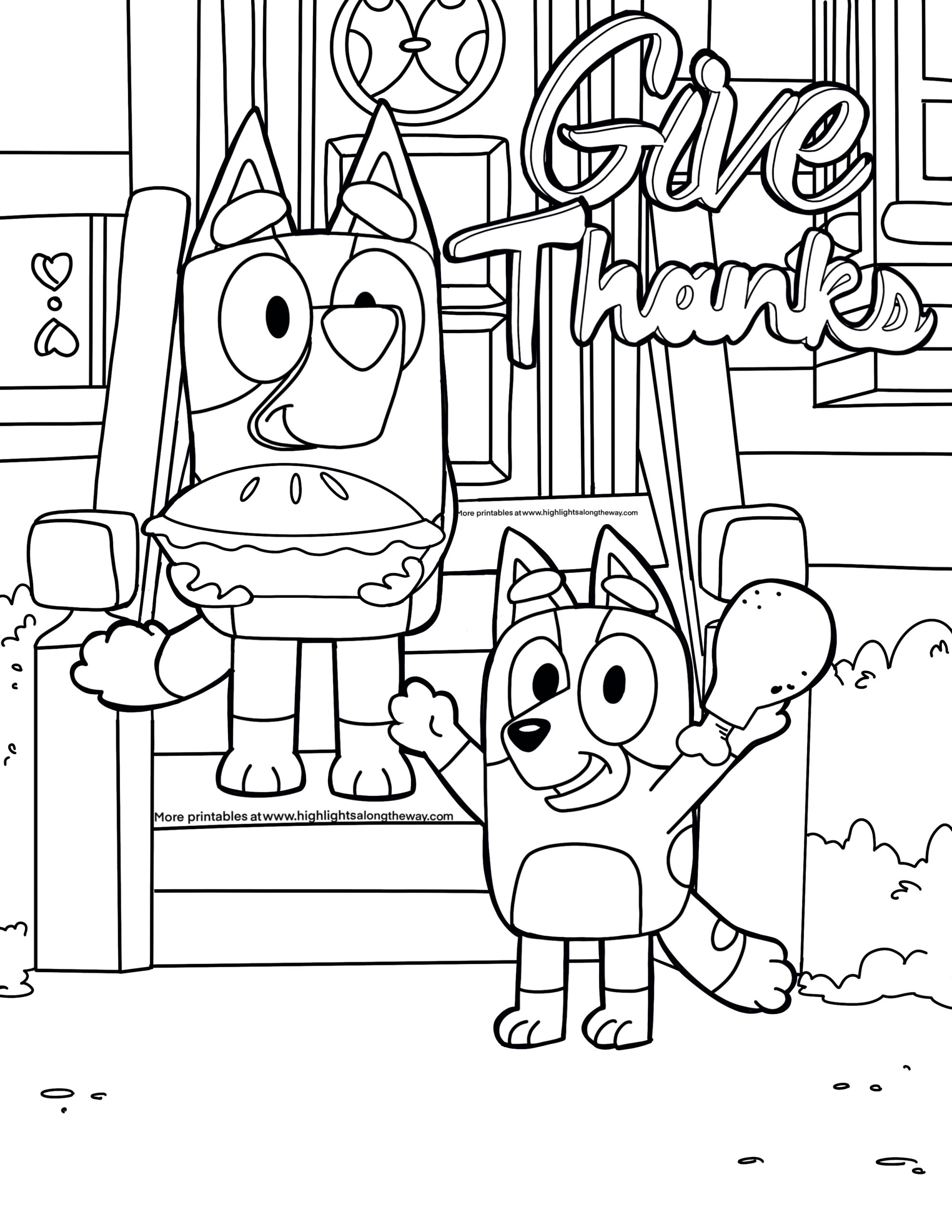 bluey printable coloring pages