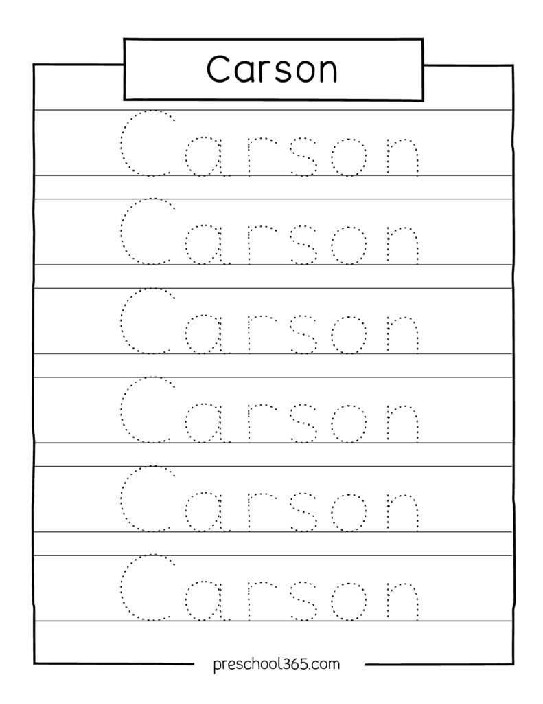 free printable name tracing