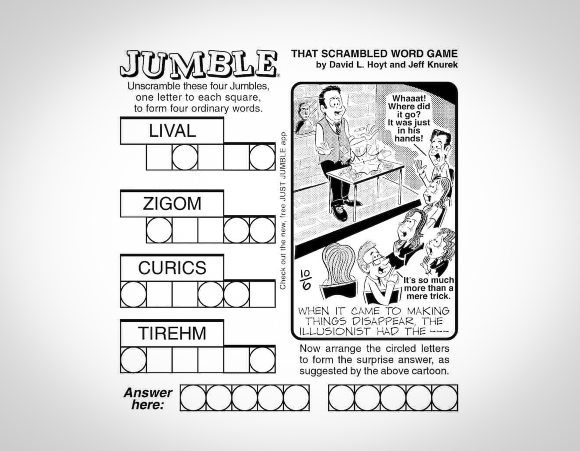 printable jumble puzzle for today