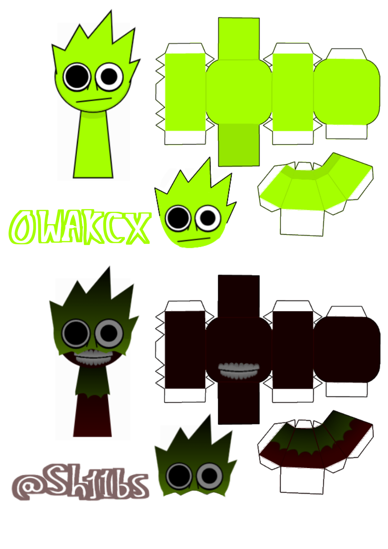 Discover 22 SPRUNKI PAPERCRAFT And Paper Crafts Ideas Paper Dolls Papercraft Templates Paper Doll Template And More