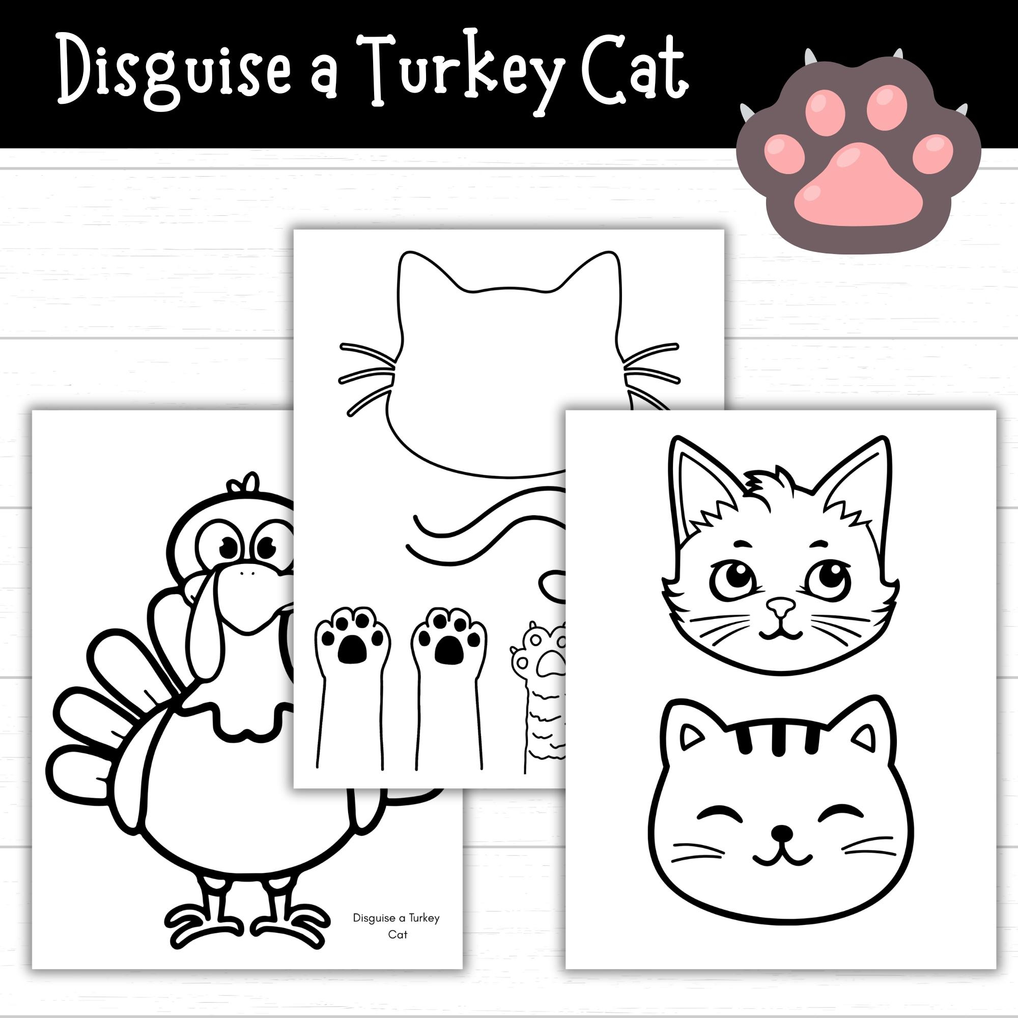 Disguise A Turkey Cat Craft Printable Thanksgiving Activity For Kids Color Cut And Glue Disguise Template Fun November School Project Etsy Israel Disguise A Turkey Cat Craft Printable Thanksgiving Activity For Kids Color Cut And Glue Disguise Template Fun November School Project Etsy Israel