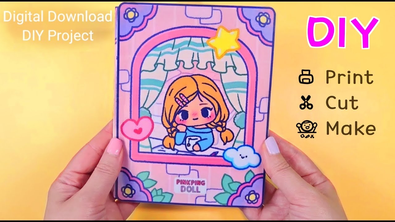 DIY Cute Paperdoll House Digital Download paperdiy papercraft YouTube