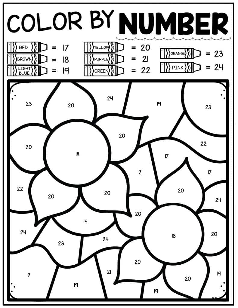 Fall Color By Number Kids Activity Zone