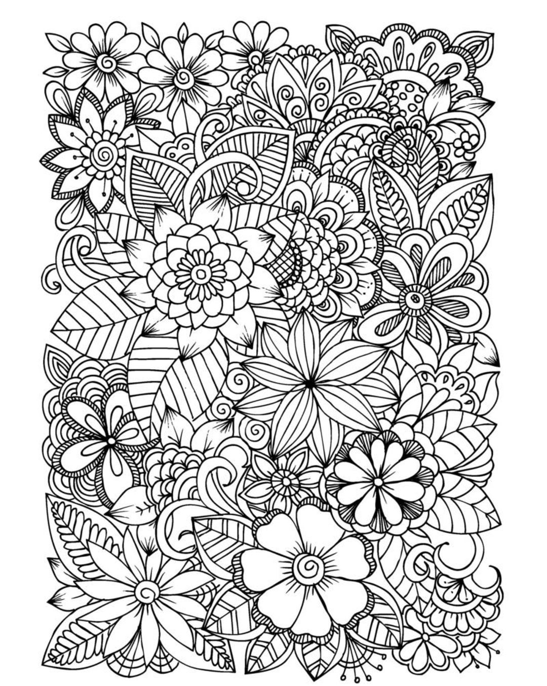 printable flowers to color