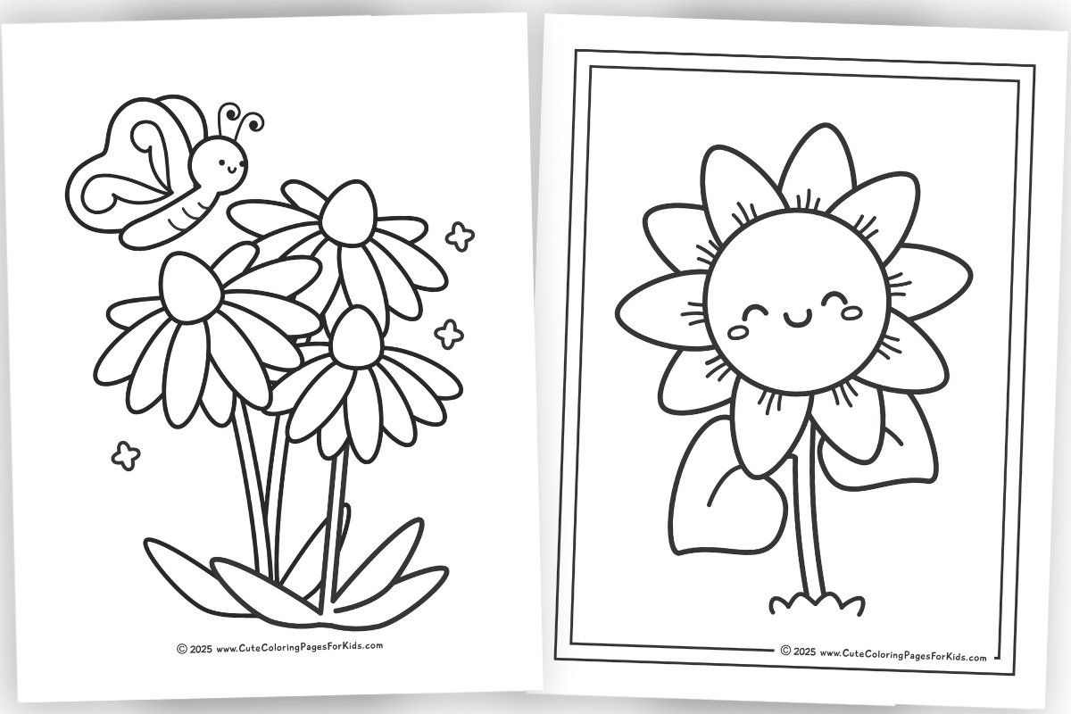 Flower Coloring Pages Free Printable PDFs Cute Coloring Pages For Kids