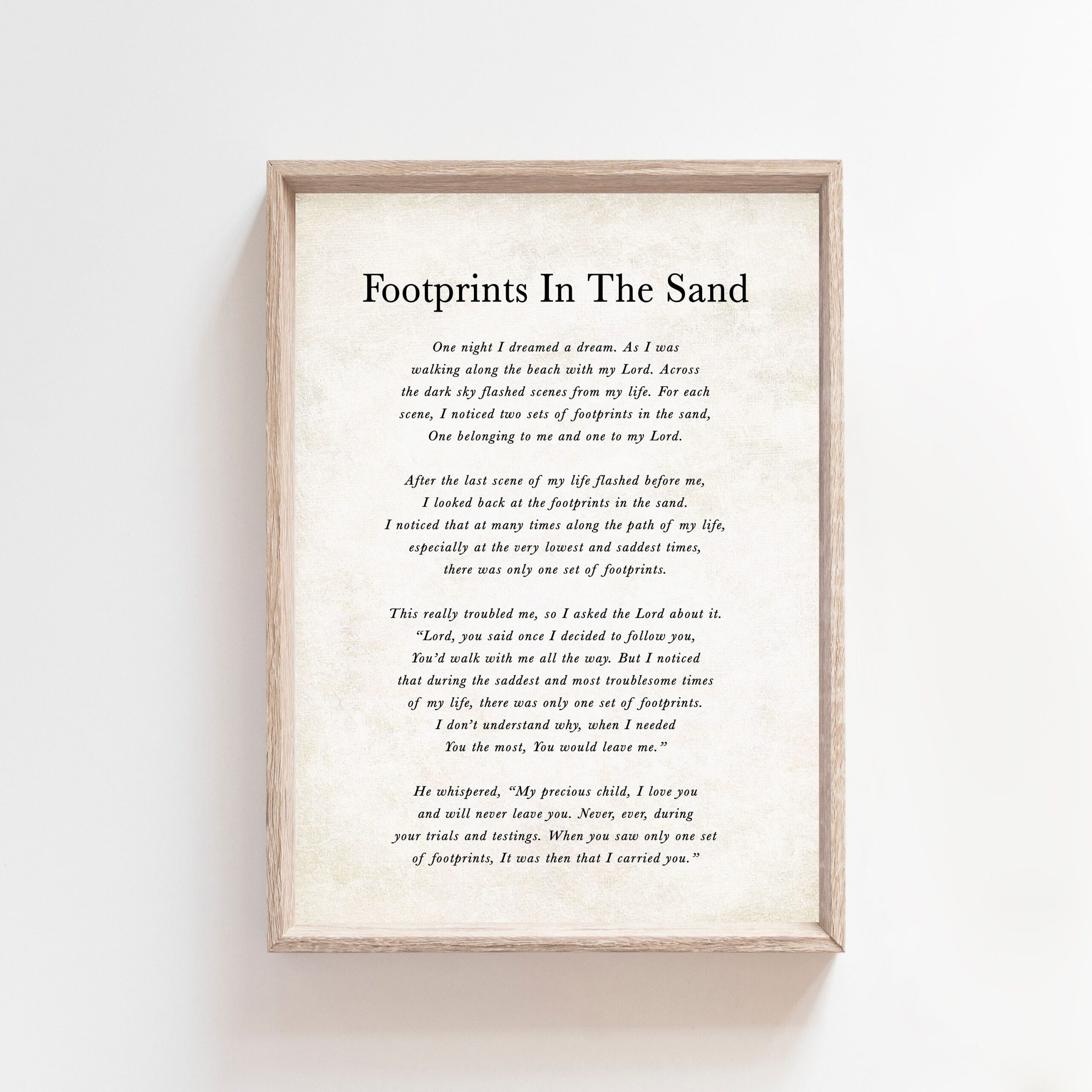 footprints in the sand printable