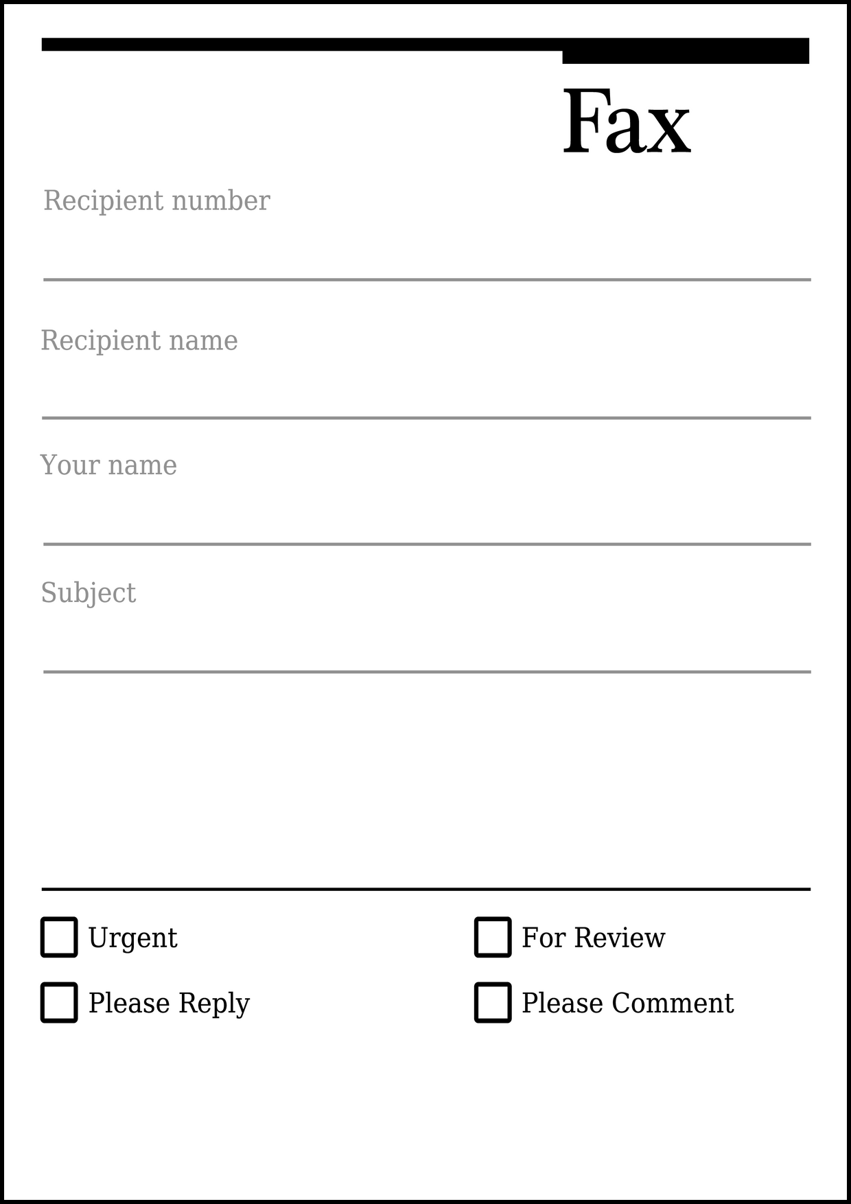 Free Basic Fax Cover Sheet Editable Blank Fax Cover Sheets Word PDF 