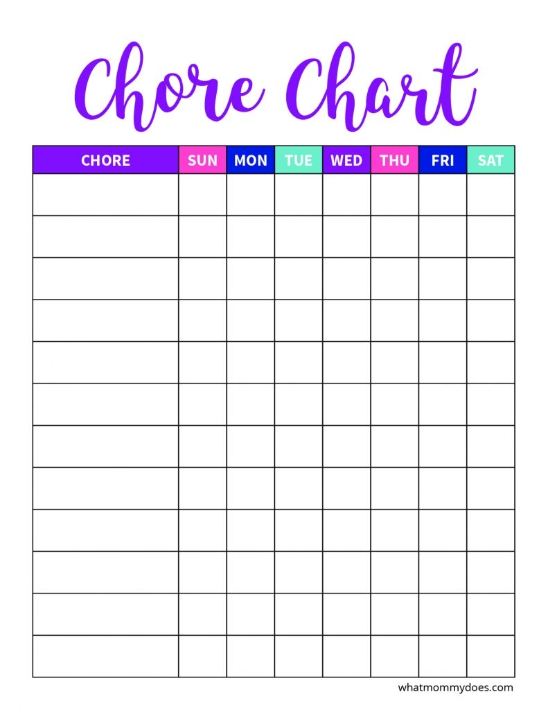 chore list chart printables chore list chart printables