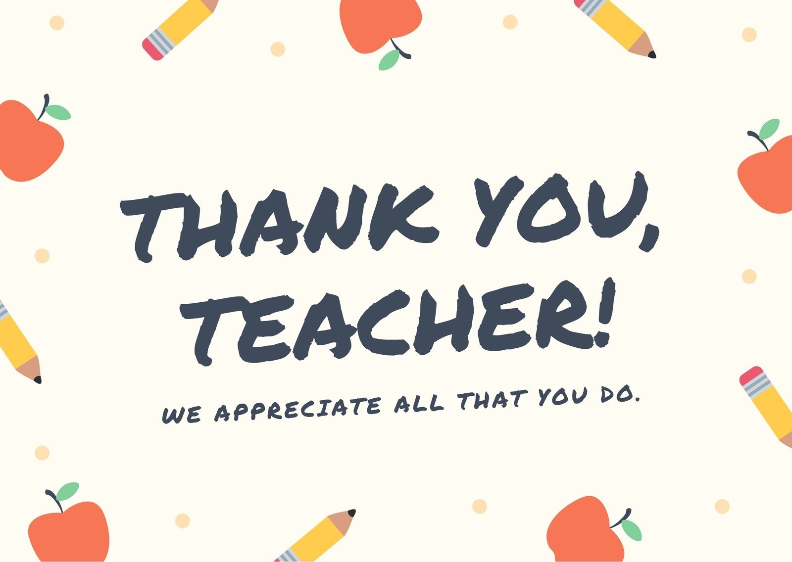 Free Custom Printable Teacher s Day Card Templates Canva