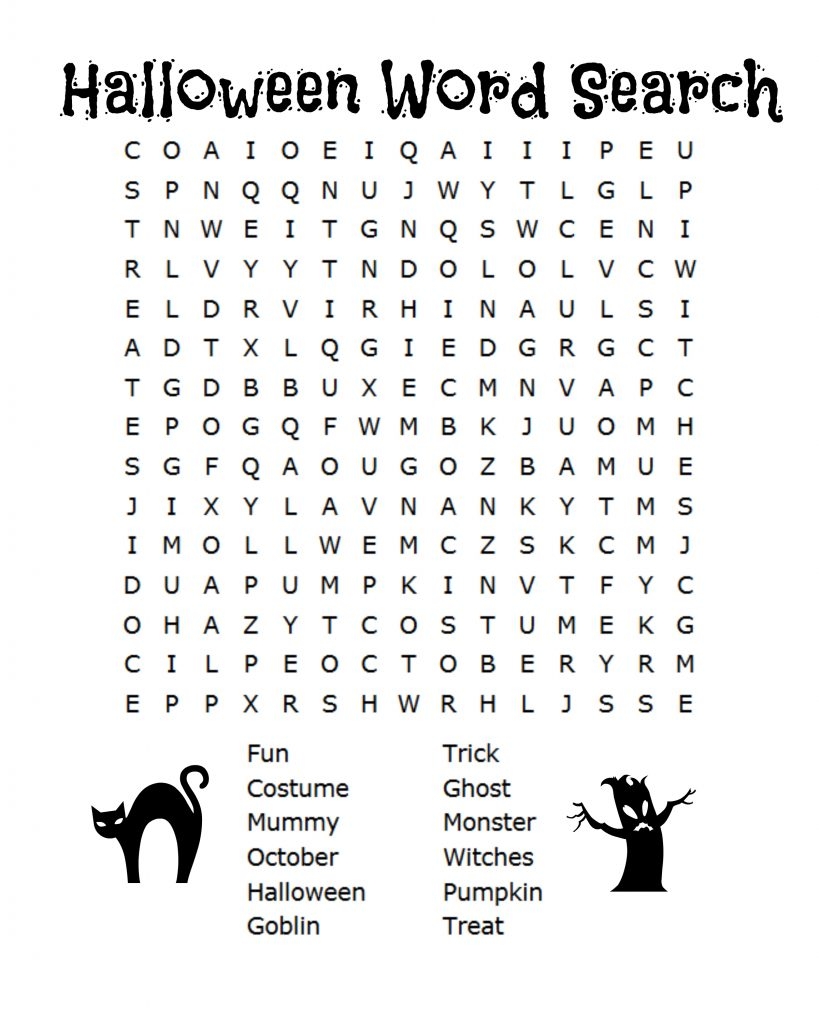 halloween word search printable halloween word search printable