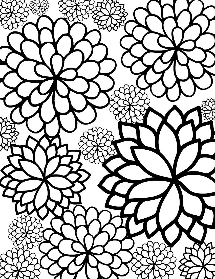 printable flower coloring sheets