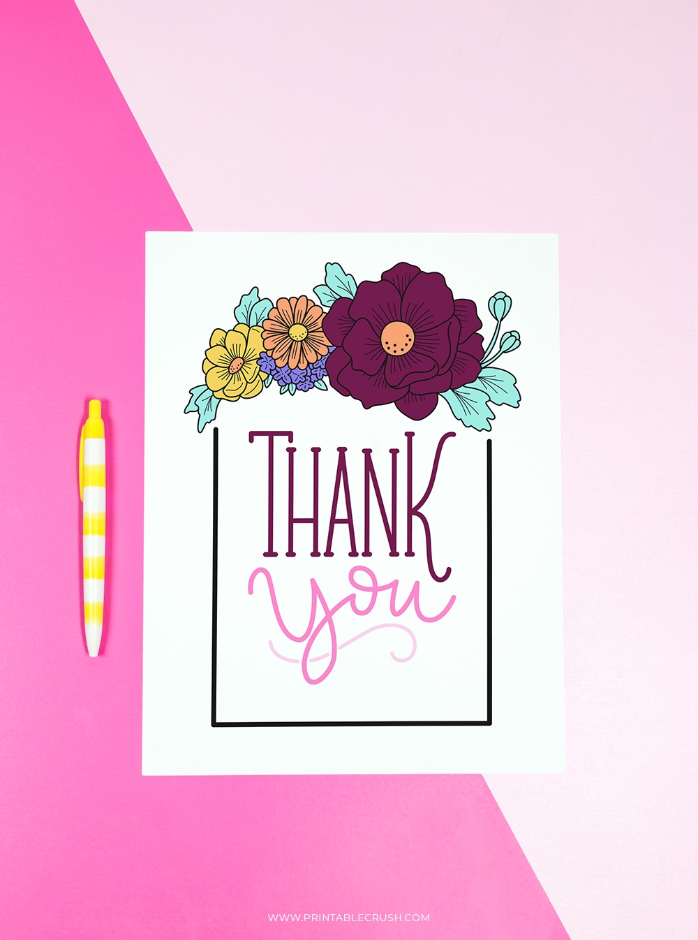 free printable thank you cards