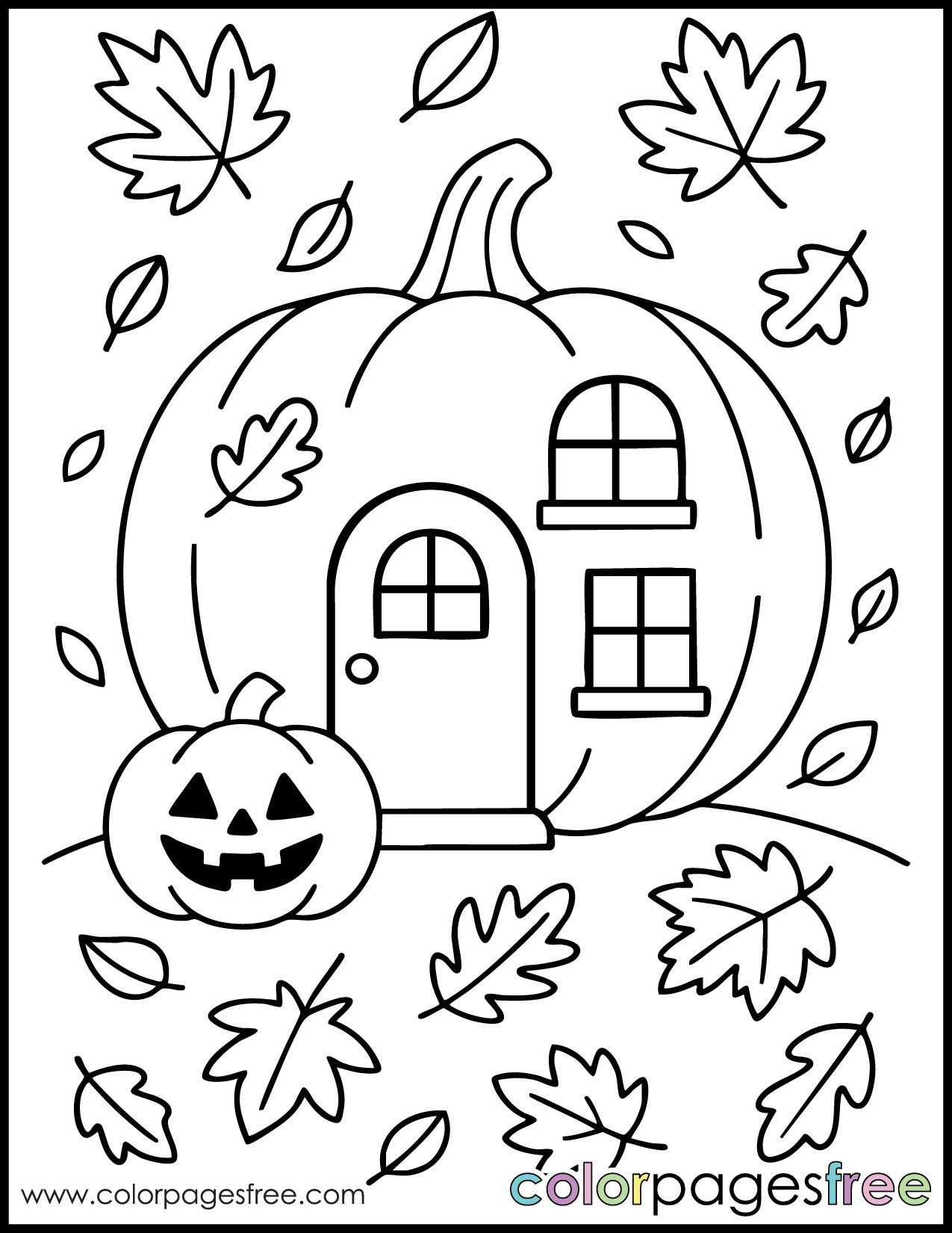 Free Printable Halloween Coloring Page Colorpagesfree