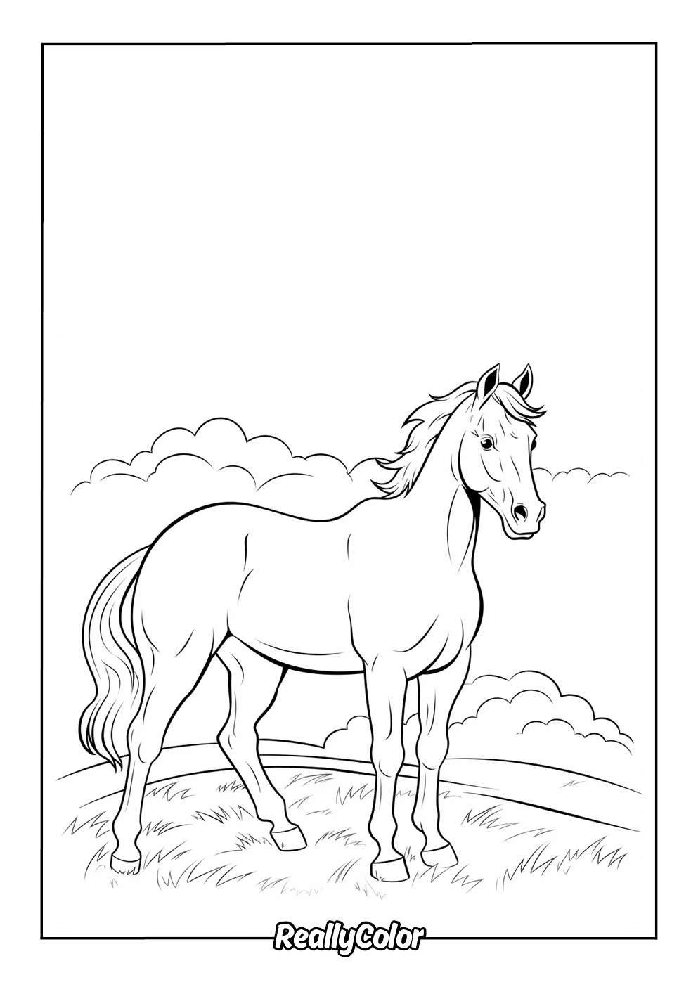 horse coloring books printable