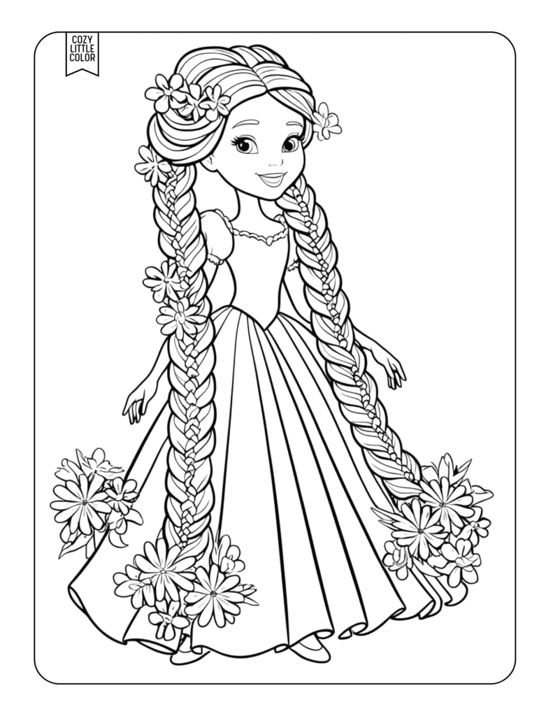 princess printable colouring pages