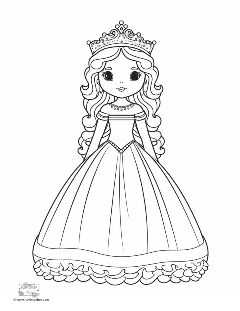 free princess coloring pages printable