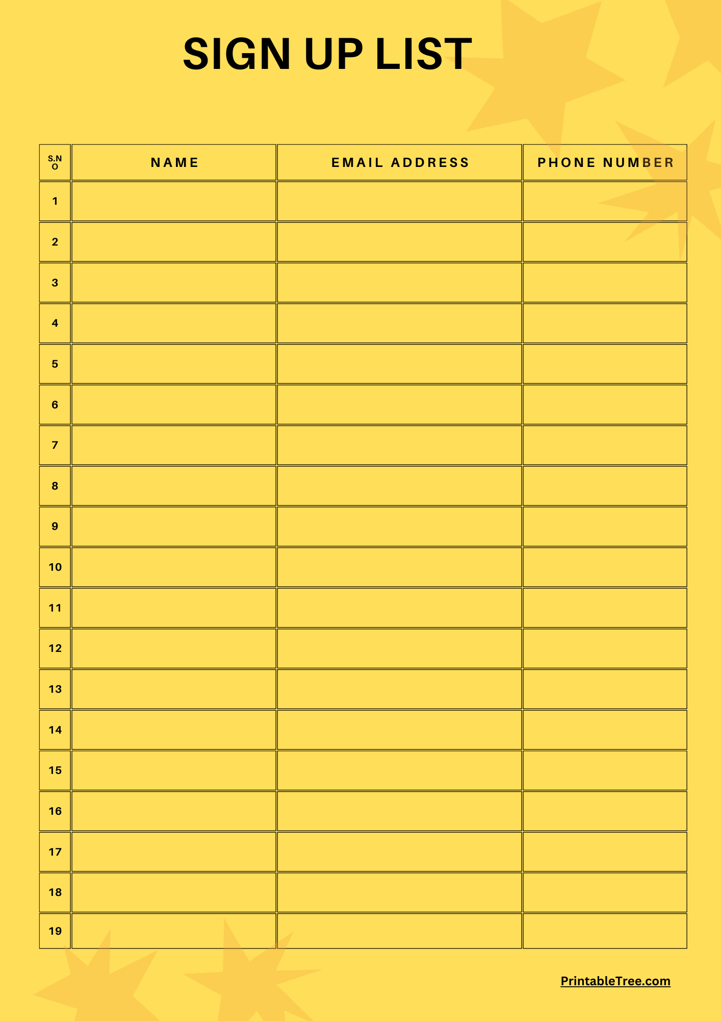 printable sign in sheets