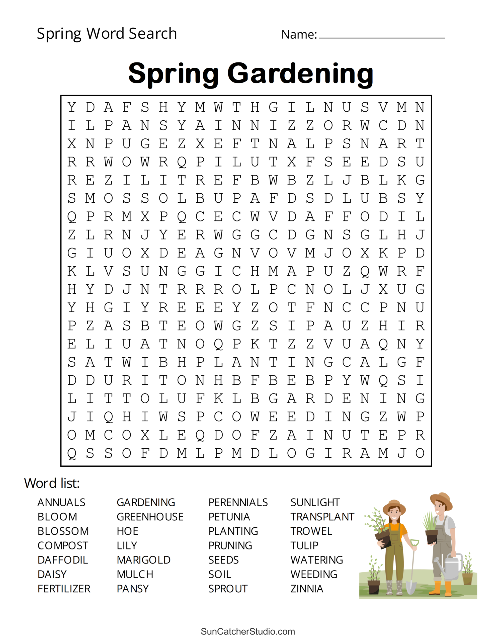 Free Printable Spring Word Search Puzzles Free Printables Lettering SVG Files Tools Apps